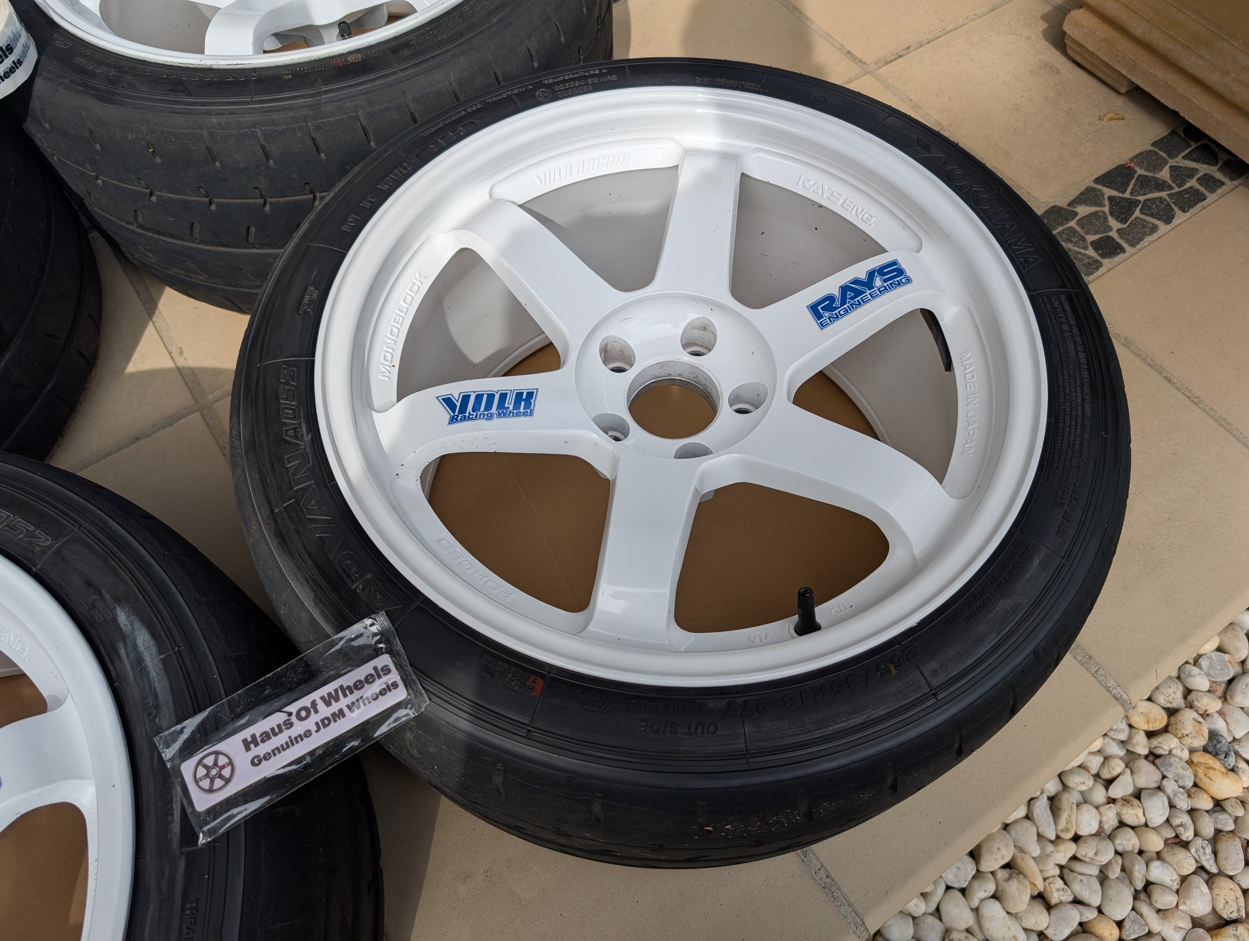 *Discontinued* + *Rare* Rays Engineering Volk Racing TE37SL (Dash White) with Yokohama A052 Tyres - 5x114.3 - 18x10.5 +15 (265/35/18)