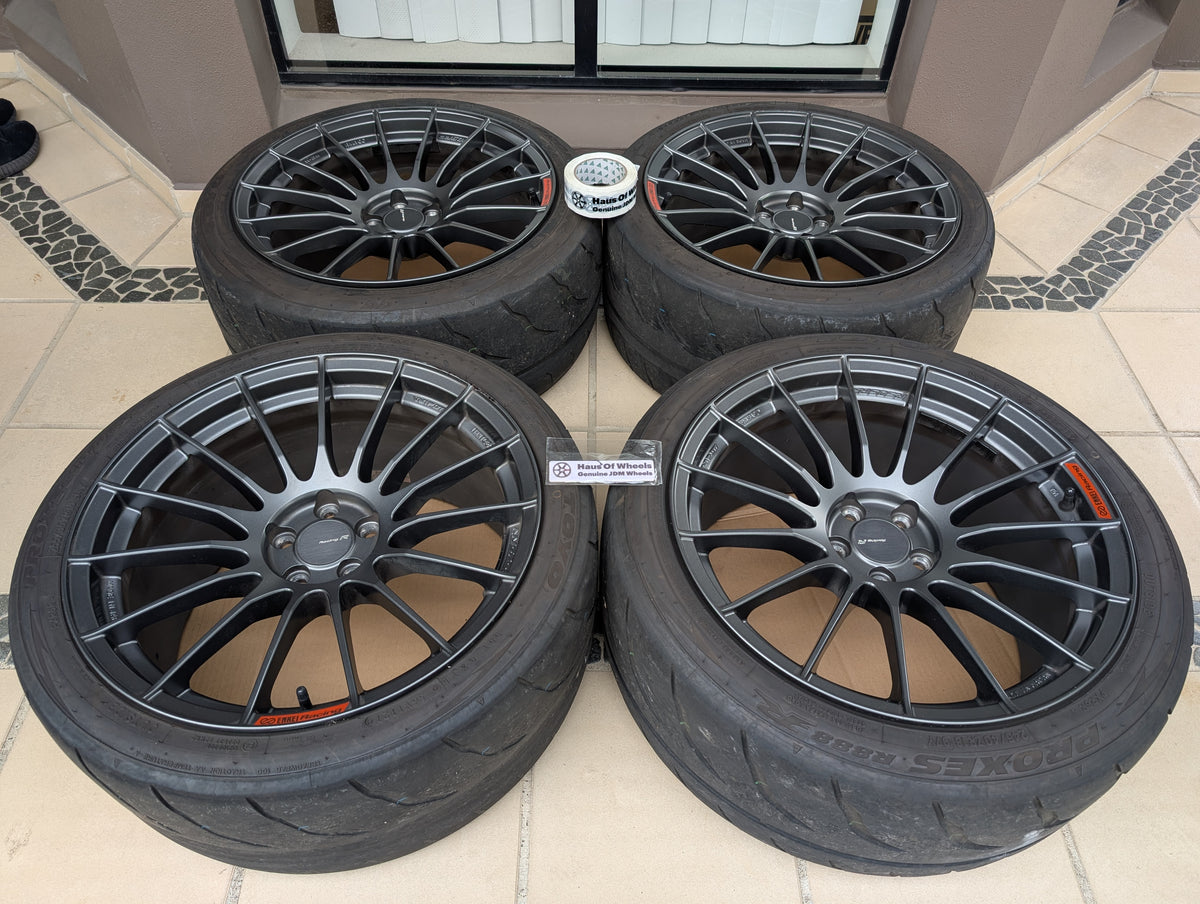 Enkei RS05RR Dark Gunmetal Gray | 5x100 | 18x9.5 +43 | Used | With Toyo R888R Tyres