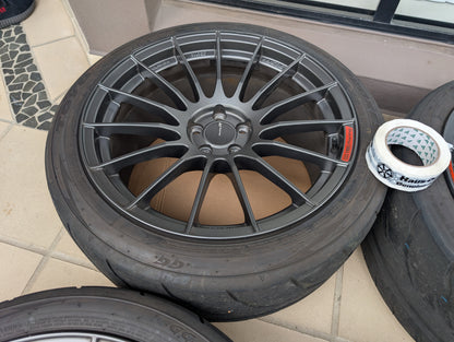 Enkei RS05RR Dark Gunmetal Gray | 5x100 | 18x9.5 +43 | Used | With Toyo R888R Tyres