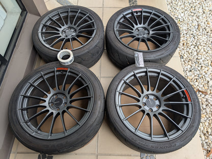Enkei RS05RR Dark Gunmetal Gray | 5x100 | 18x9.5 +43 | Used | With Toyo R888R Tyres