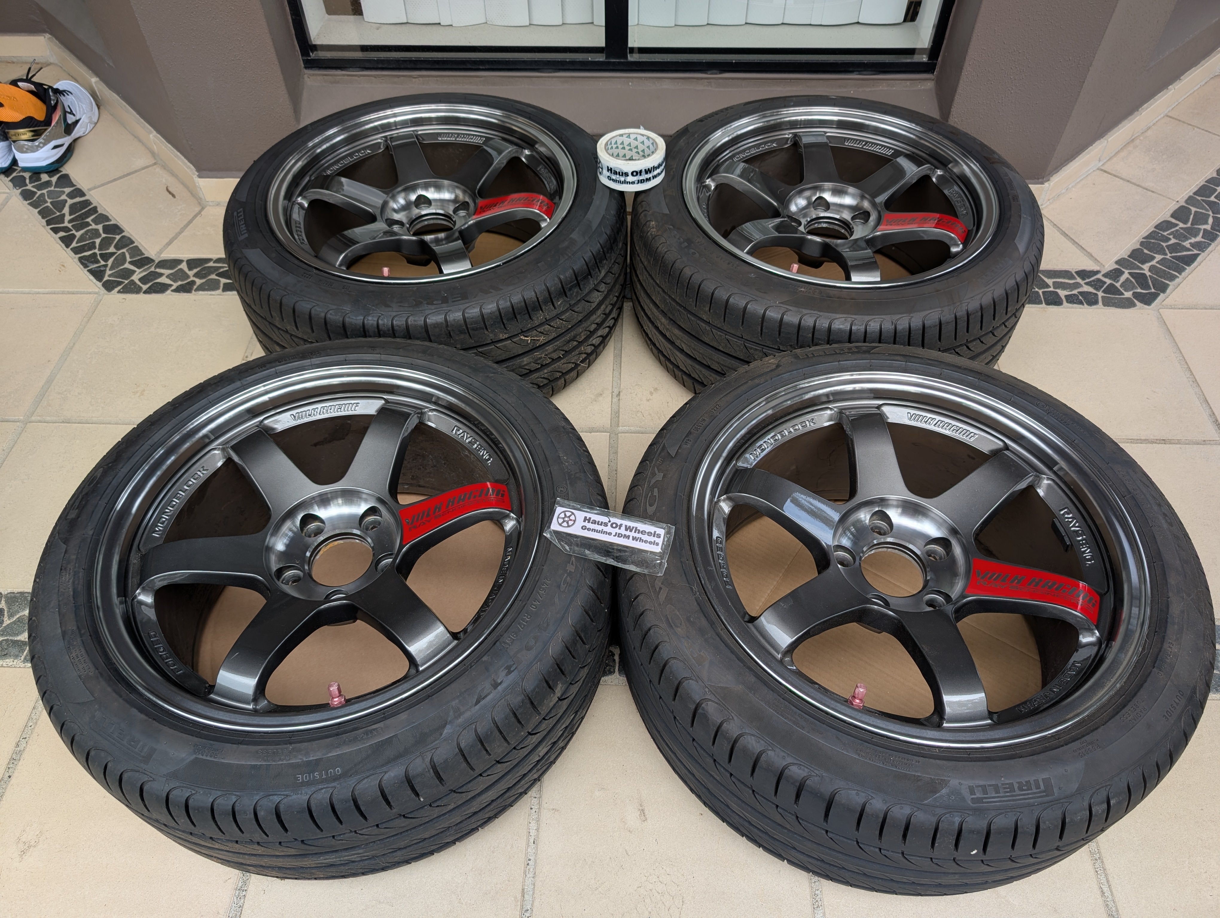 *17 Inch* + *Discontinued* Rays Engineering Volks Racing TE37SL (Pressed Graphite) - 5x114.3 - 17x9 +22 (245/40/17)