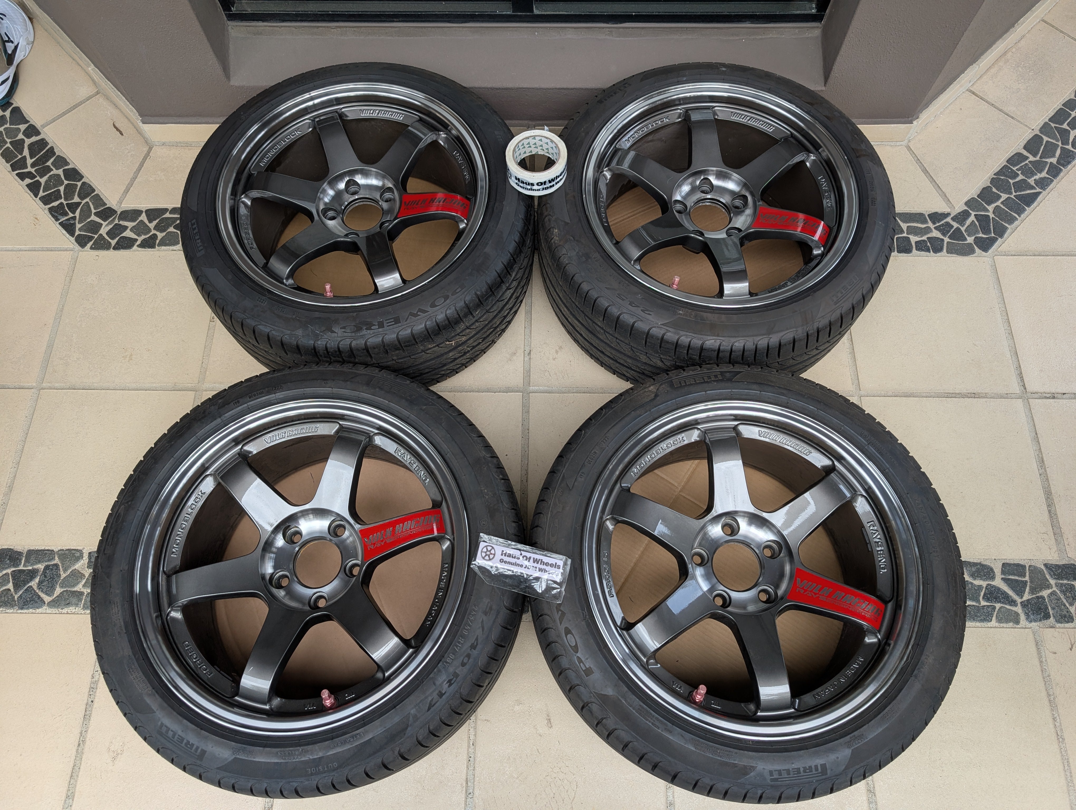 *17 Inch* + *Discontinued* Rays Engineering Volks Racing TE37SL (Pressed Graphite) - 5x114.3 - 17x9 +22 (245/40/17)