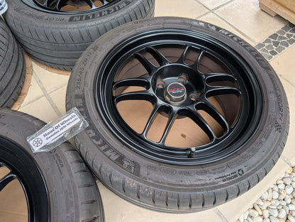 Used Enkei RPF1 (Matte Black) with Michelin Pilot Sports 4 Tyres - 5x114.3 - 17x8 +35 (235/45/17)