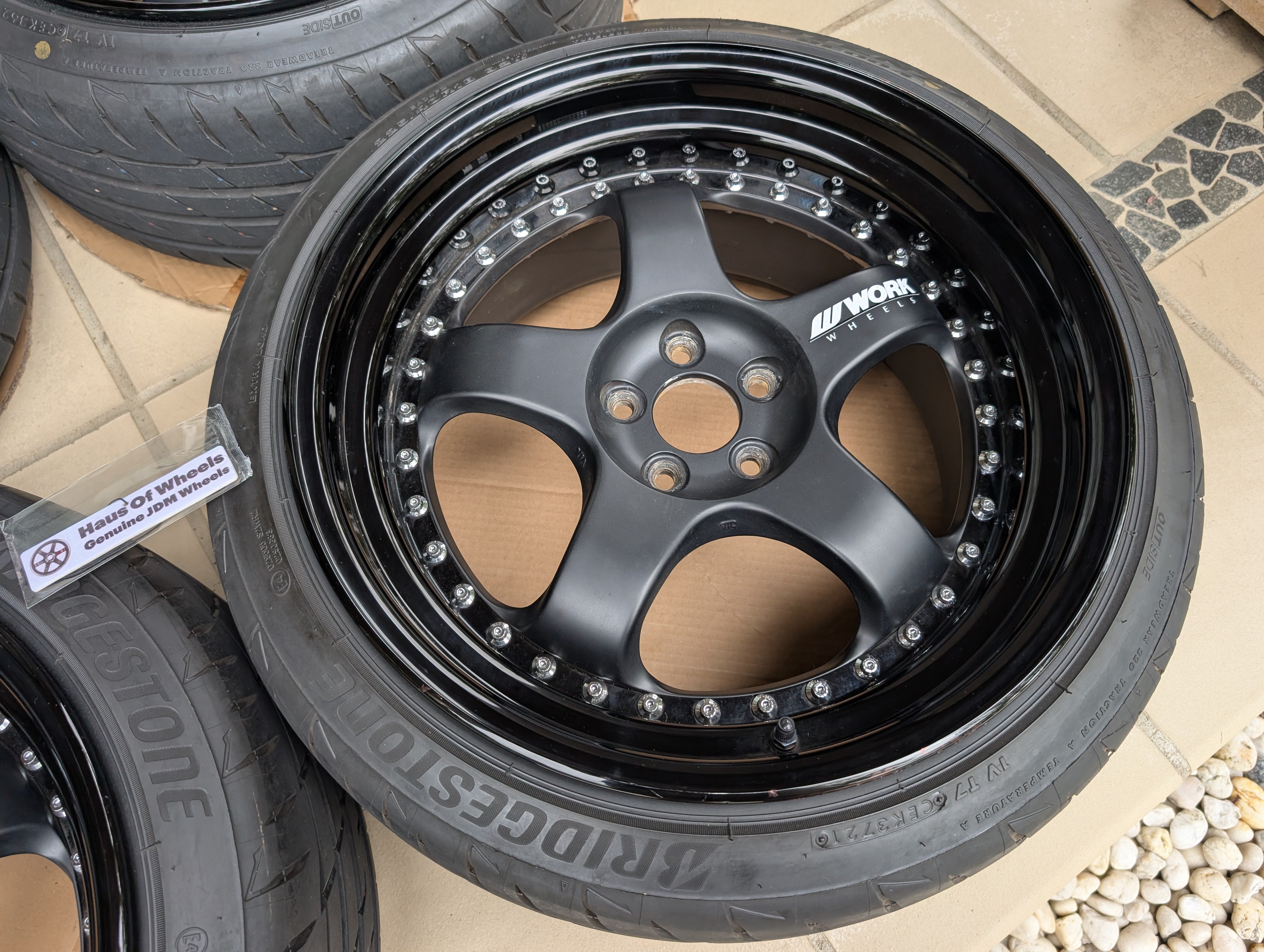 *Deep Dish* Work Meister S13P - with New Bridgestone Tyres - 5x100 - 18x9.5 +37 (225/40/18)