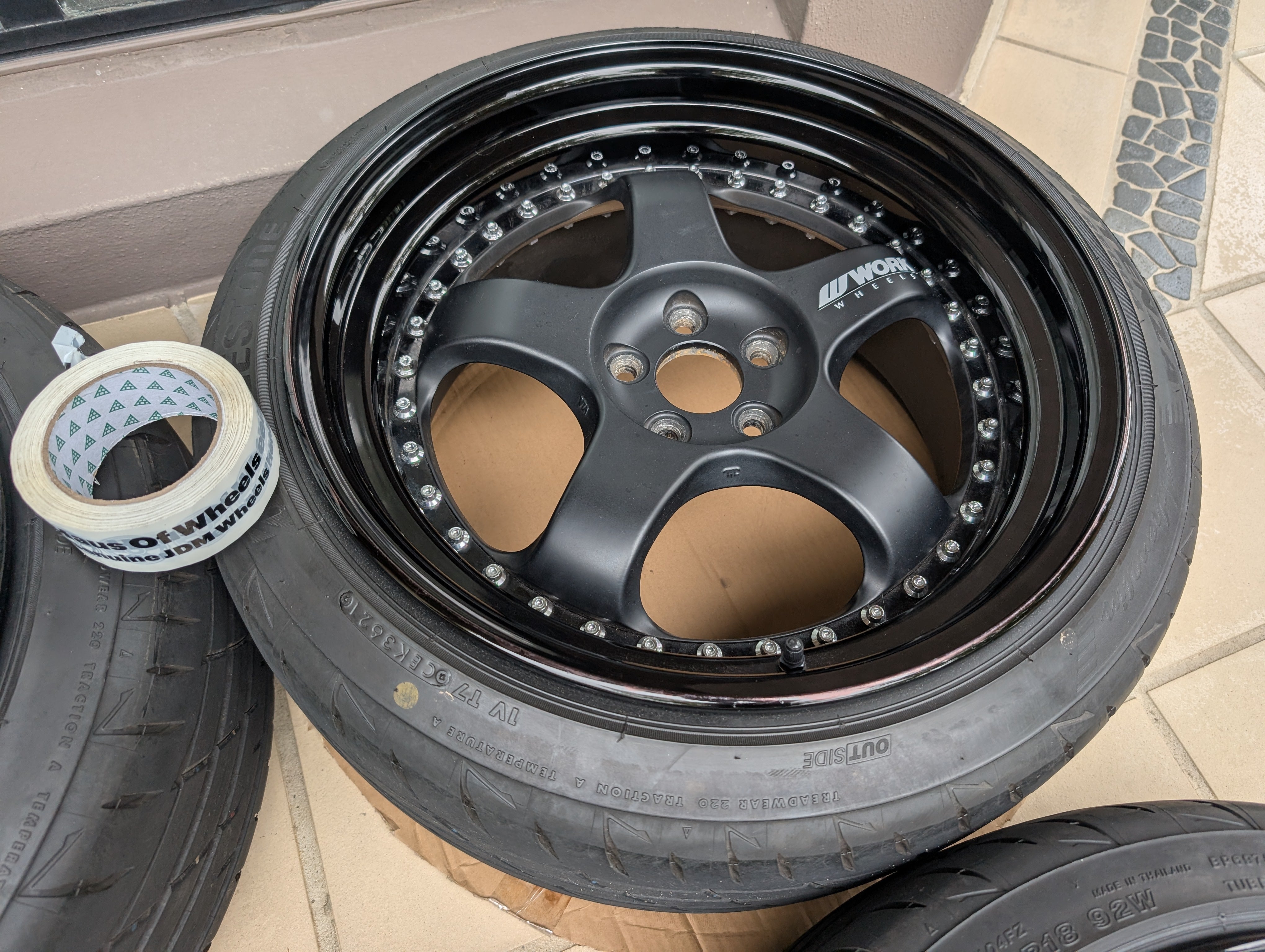 *Deep Dish* Work Meister S13P - with New Bridgestone Tyres - 5x100 - 18x9.5 +37 (225/40/18)