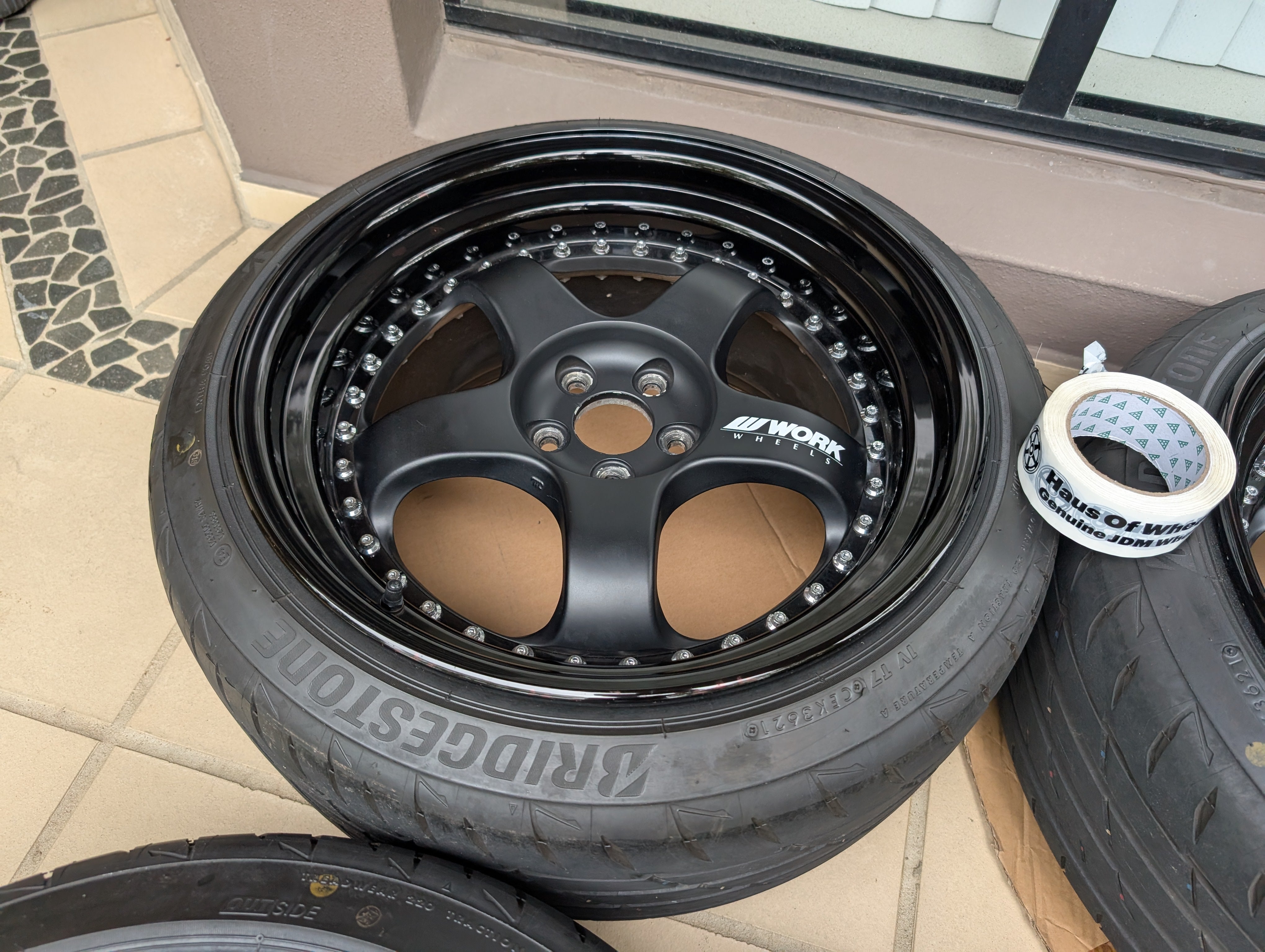 *Deep Dish* Work Meister S13P - with New Bridgestone Tyres - 5x100 - 18x9.5 +37 (225/40/18)