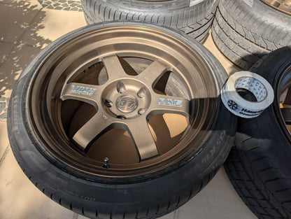 *Limited Edition* + *Deep Dish* - Rays Volks Racing TE37V (Bronze) 10th Anniversary - 5x114.3 - 18x10.5 +15 (265/35/18) -