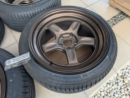 RAYS Volk Racing 21C Bronze | 5x114.3 | 18x10.5 +15 | With Winrun Tyres