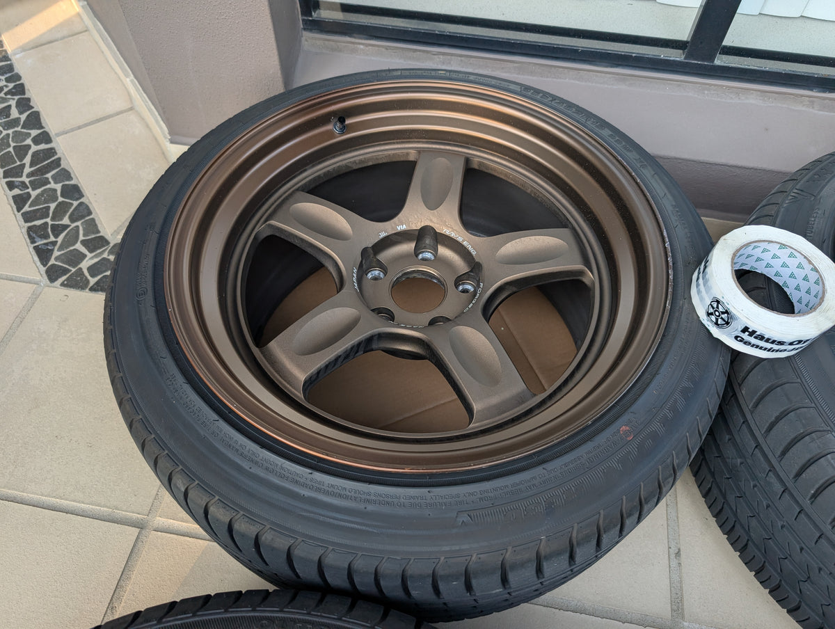 RAYS Volk Racing 21C Bronze | 5x114.3 | 18x10.5 +15 | With Winrun Tyres