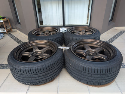 RAYS Volk Racing 21C Bronze | 5x114.3 | 18x10.5 +15 | With Winrun Tyres