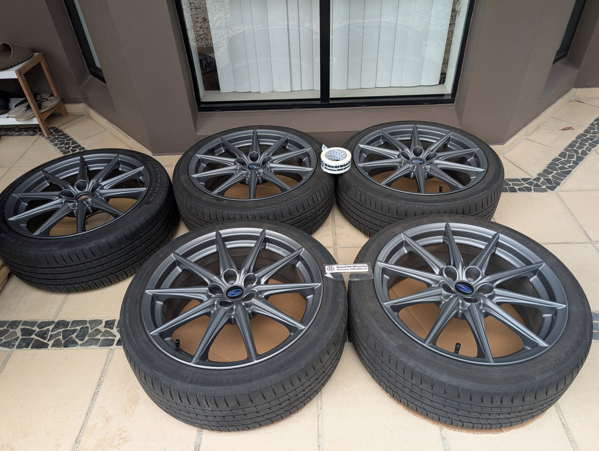 *Near New* Set of 5 Subaru BRZ S Wheels with Tyres and Genuine Subaru Center Caps - 5x100 - 18x7.5 +48 (225/40/18)