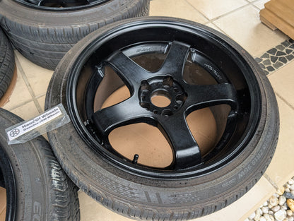 *Concave* Work Emotion GT5 (Matte Black) with Tyres - 5x114.3 - 18x10 +18 (235/40/18)