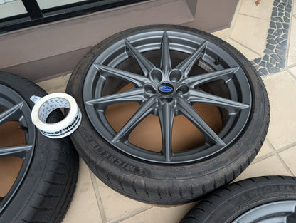 *Near New* Subaru BRZ S Wheels with Michelin PS4 Tyres and Genuine Subaru Center Caps - 5x100 - 18x7.5 +48