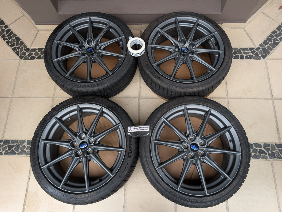 *Near New* Subaru BRZ S Wheels with Michelin PS4 Tyres and Genuine Subaru Center Caps - 5x100 - 18x7.5 +48
