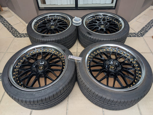 *Rare* Work Vs XX with Genuine Work VS Center Caps and Tyres - 5x114.3 - 18x9.5 +15 (235/40/18)