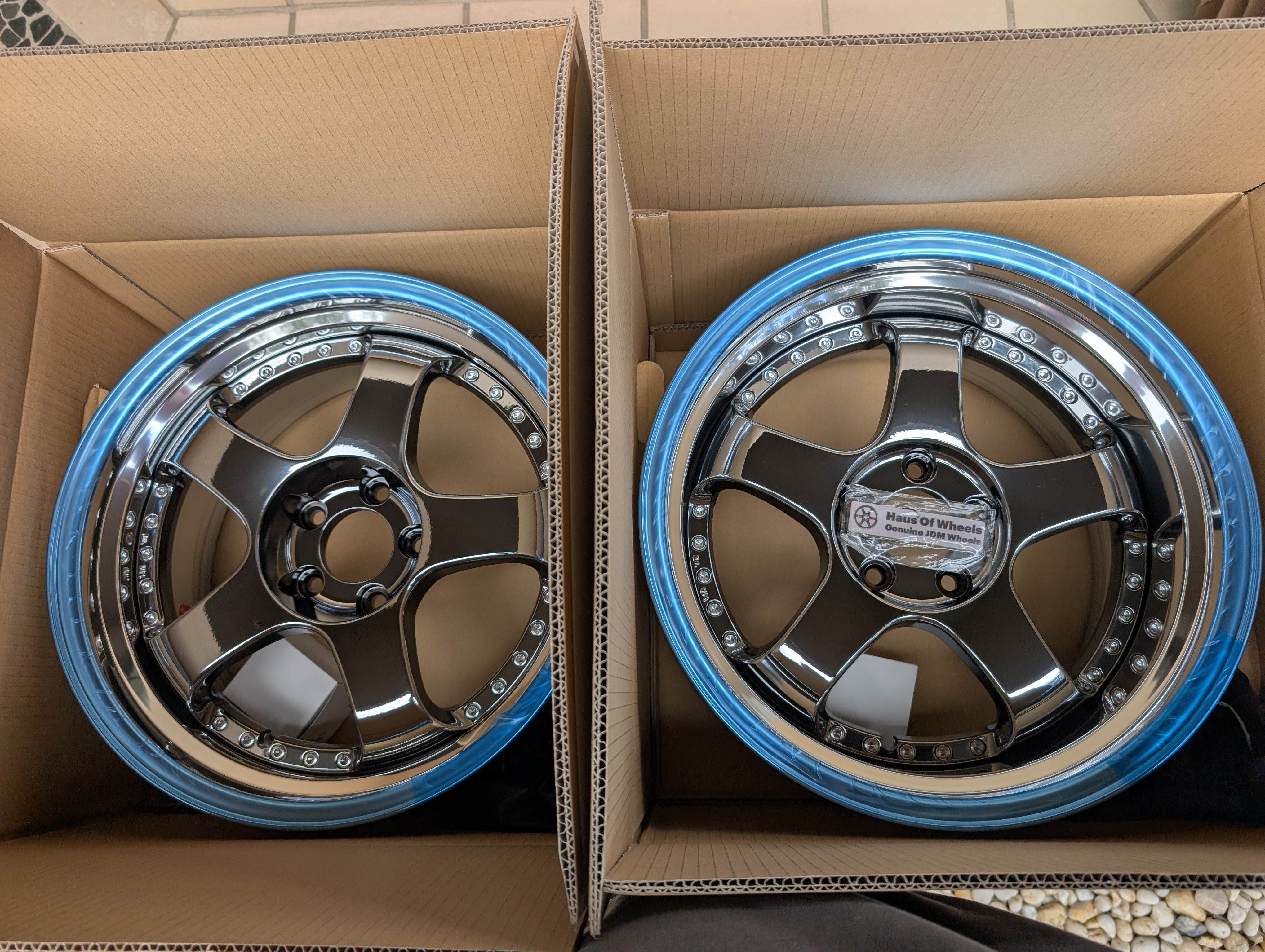*Brand New* SSR SP1 (SBC - Chrome) - 3 Piece Wheels - 5x114.3 - F: 18x9 +19 (HP Disk) - R: 18x10 +24 (SL Disk)