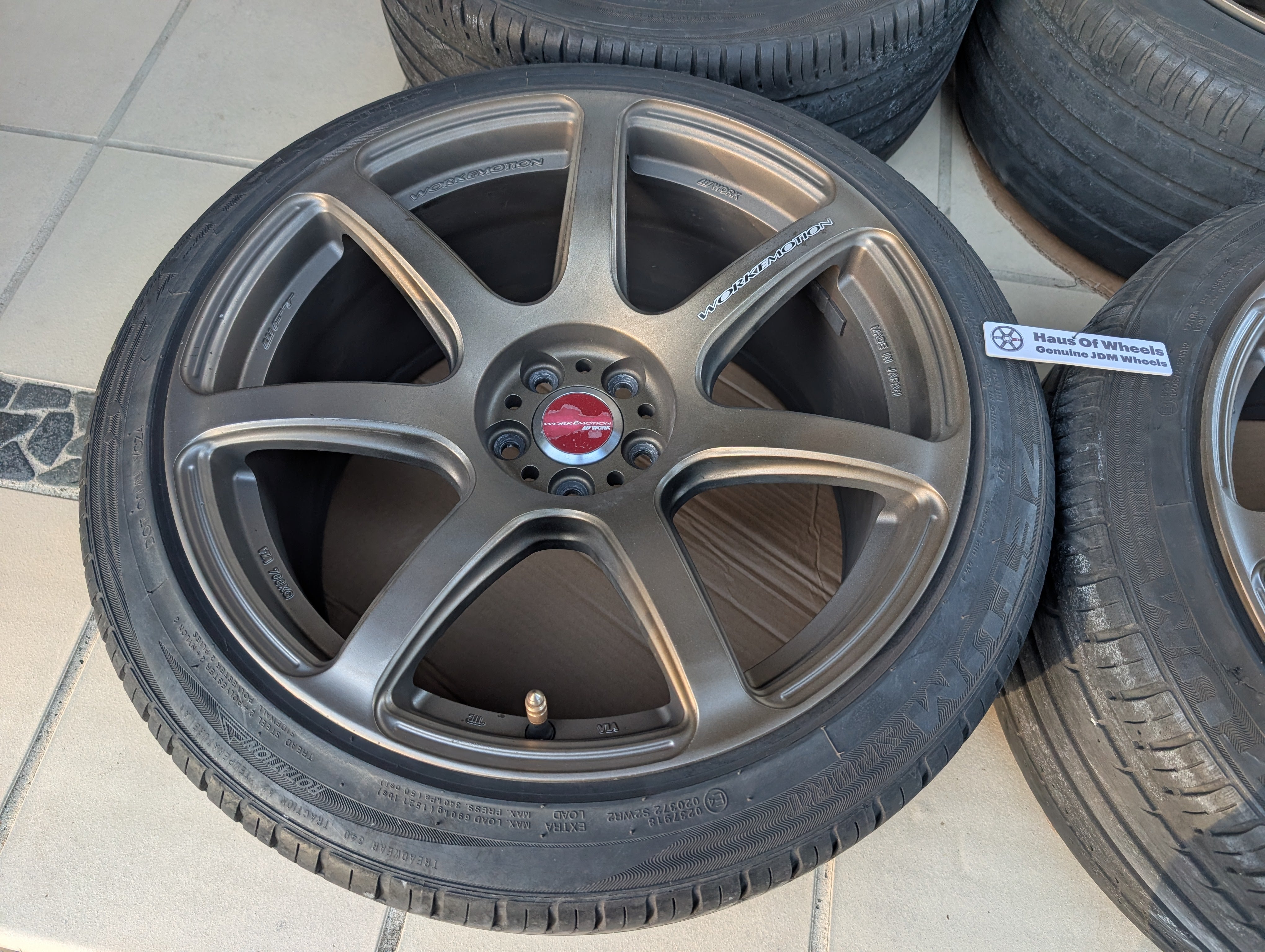 Work Emotion T7R (Bronze) with Tyres and Center Caps - 5x100 - 18x9.5 +38 (235/40/18)