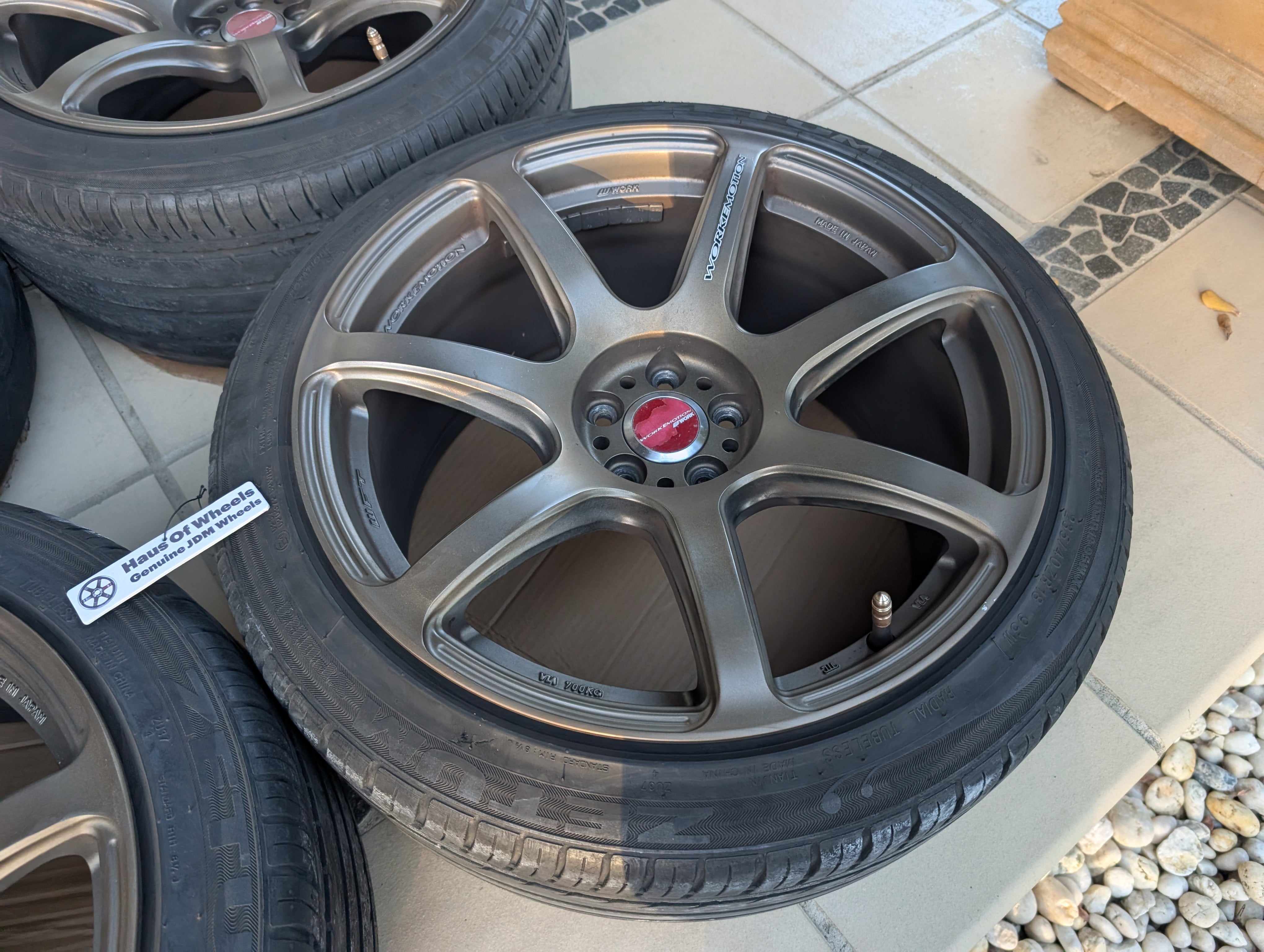Work Emotion T7R (Bronze) with Tyres and Center Caps - 5x100 - 18x9.5 +38 (235/40/18)