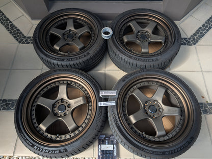 Work Emotion GT5 3P Triple Bronze | 5x114.3 | 19x9 +32 | Near New | With Michelin PS5 Tyres | 3 Piece