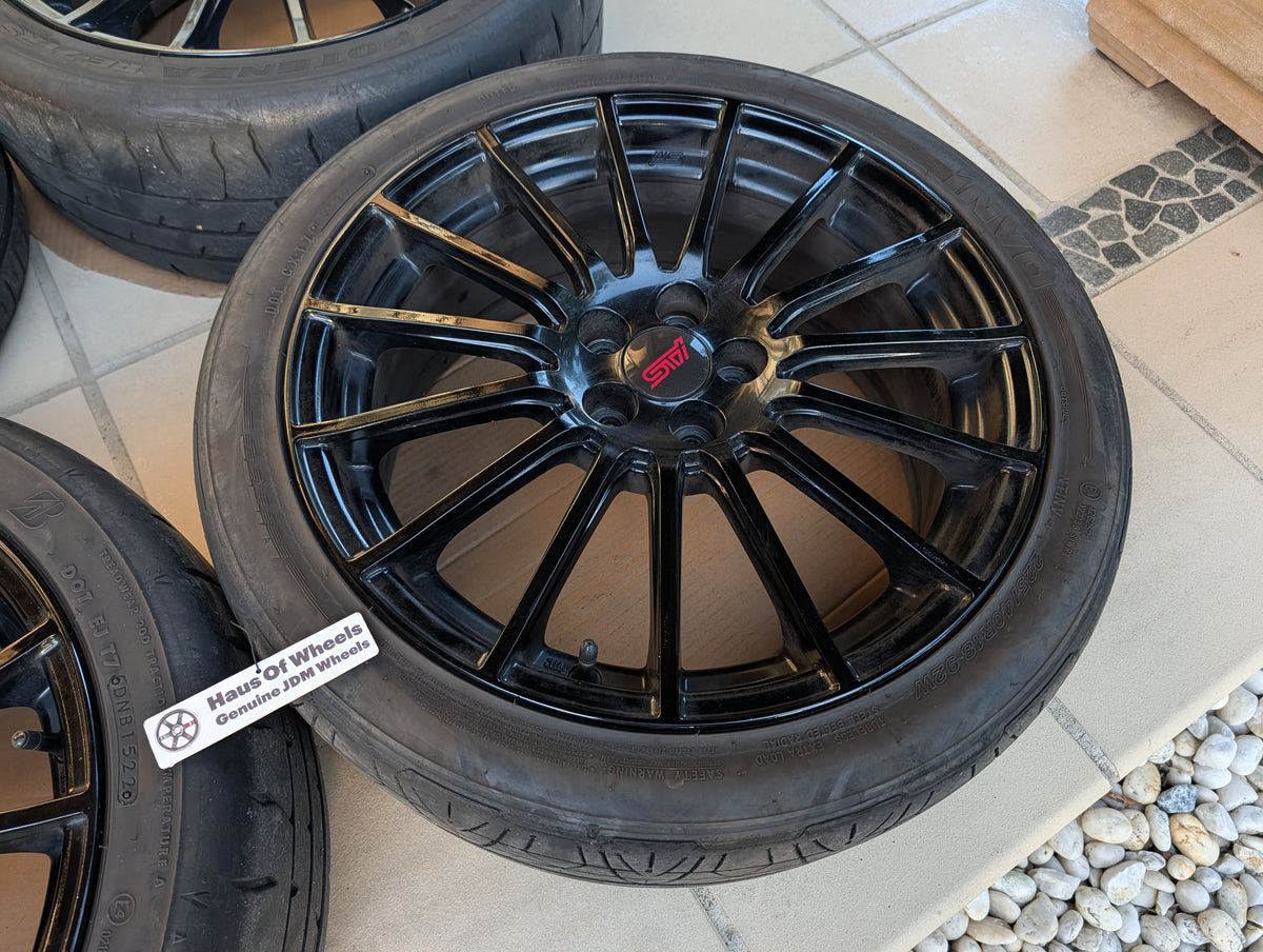 *Special Edition* Enkei x STI Special Edition Wheels with Genuine STI Center Caps and Tyres - 5x100 - 18x7.5 +48 (225/40/18)