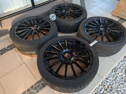 *Special Edition* Enkei x STI Special Edition Wheels with Genuine STI Center Caps and Tyres - 5x100 - 18x7.5 +48 (225/40/18)