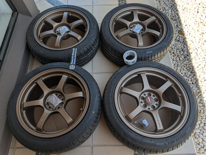 Rays Gram Lights 57 DR Bronze | 5x100 | 18x8.5 +37 | Test Fitted | With New Tyres