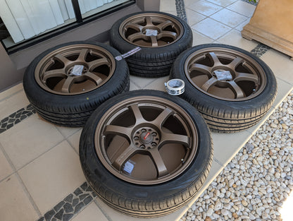 Rays Gram Lights 57 DR Bronze | 5x100 | 18x8.5 +37 | Test Fitted | With New Tyres