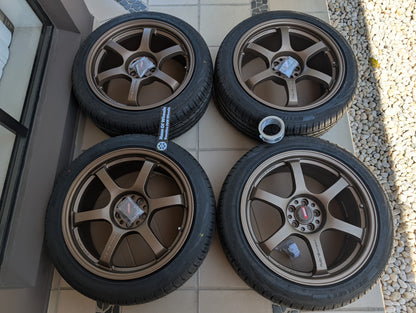 Rays Gram Lights 57 DR Bronze | 5x100 | 18x8.5 +37 | Test Fitted | With New Tyres
