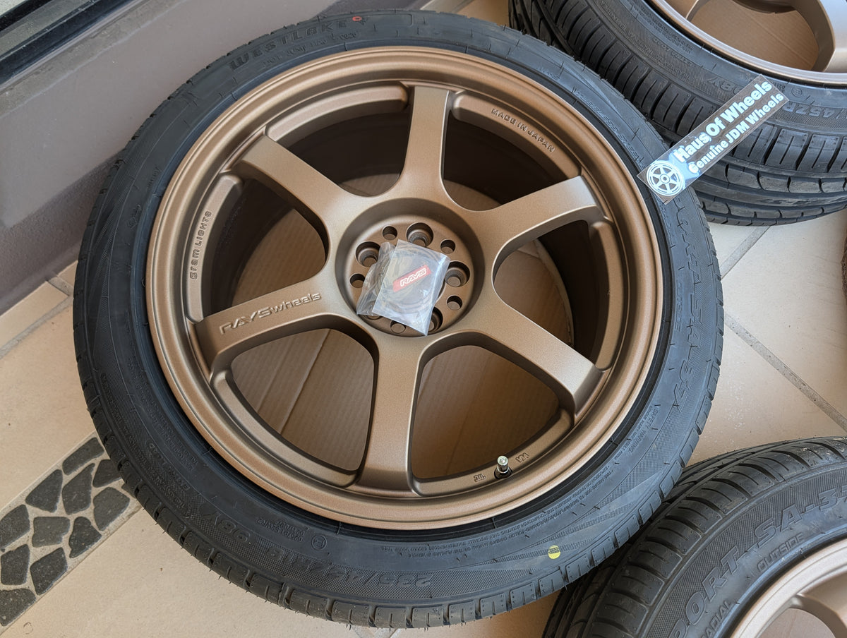 Rays Gram Lights 57 DR Bronze | 5x100 | 18x8.5 +37 | Test Fitted | With New Tyres