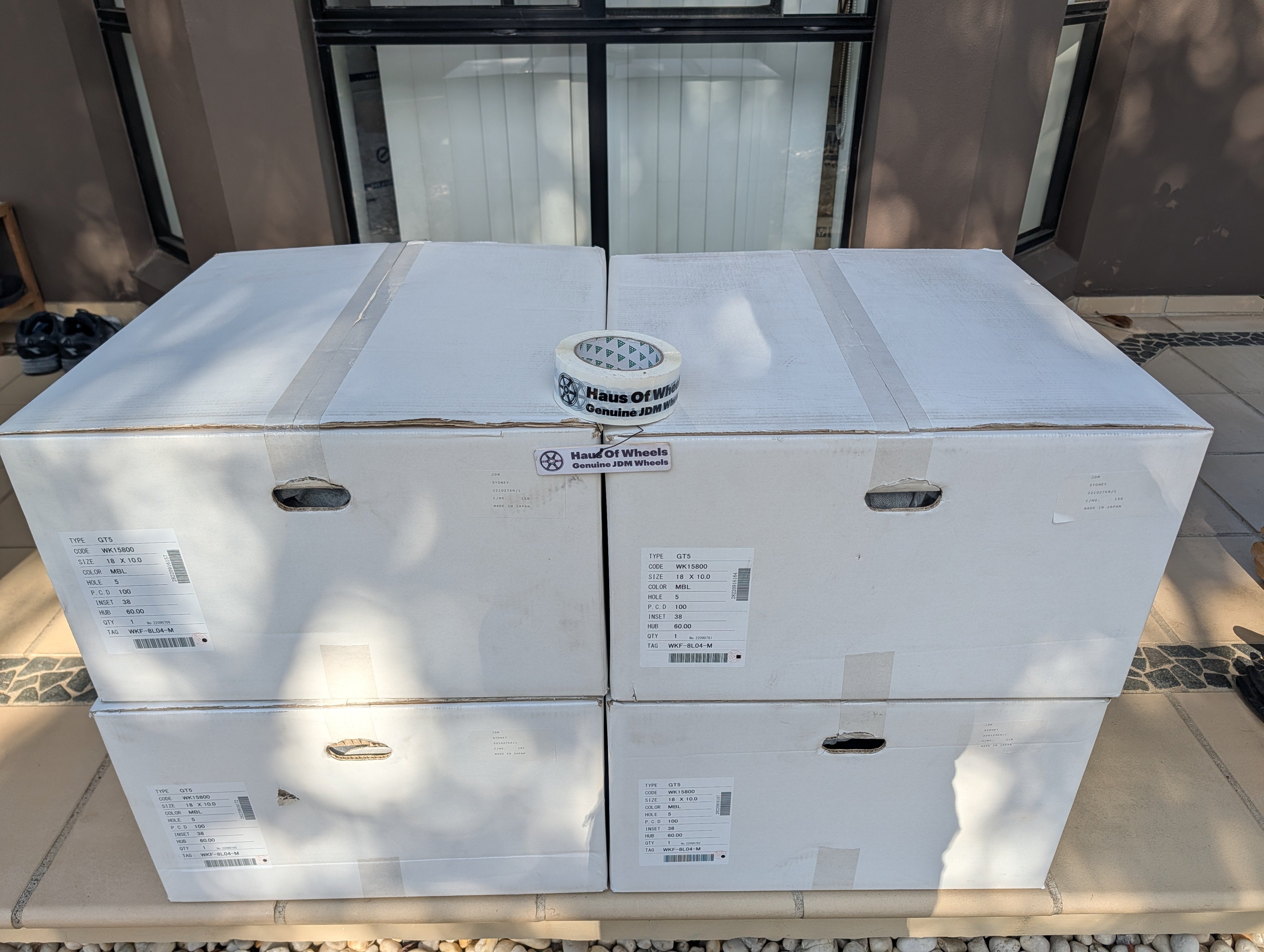 *Brand New* Work Emotion GT5 (Matte Black) with Genuine Work GT5 Stickers - 5x100 - 18x10+38