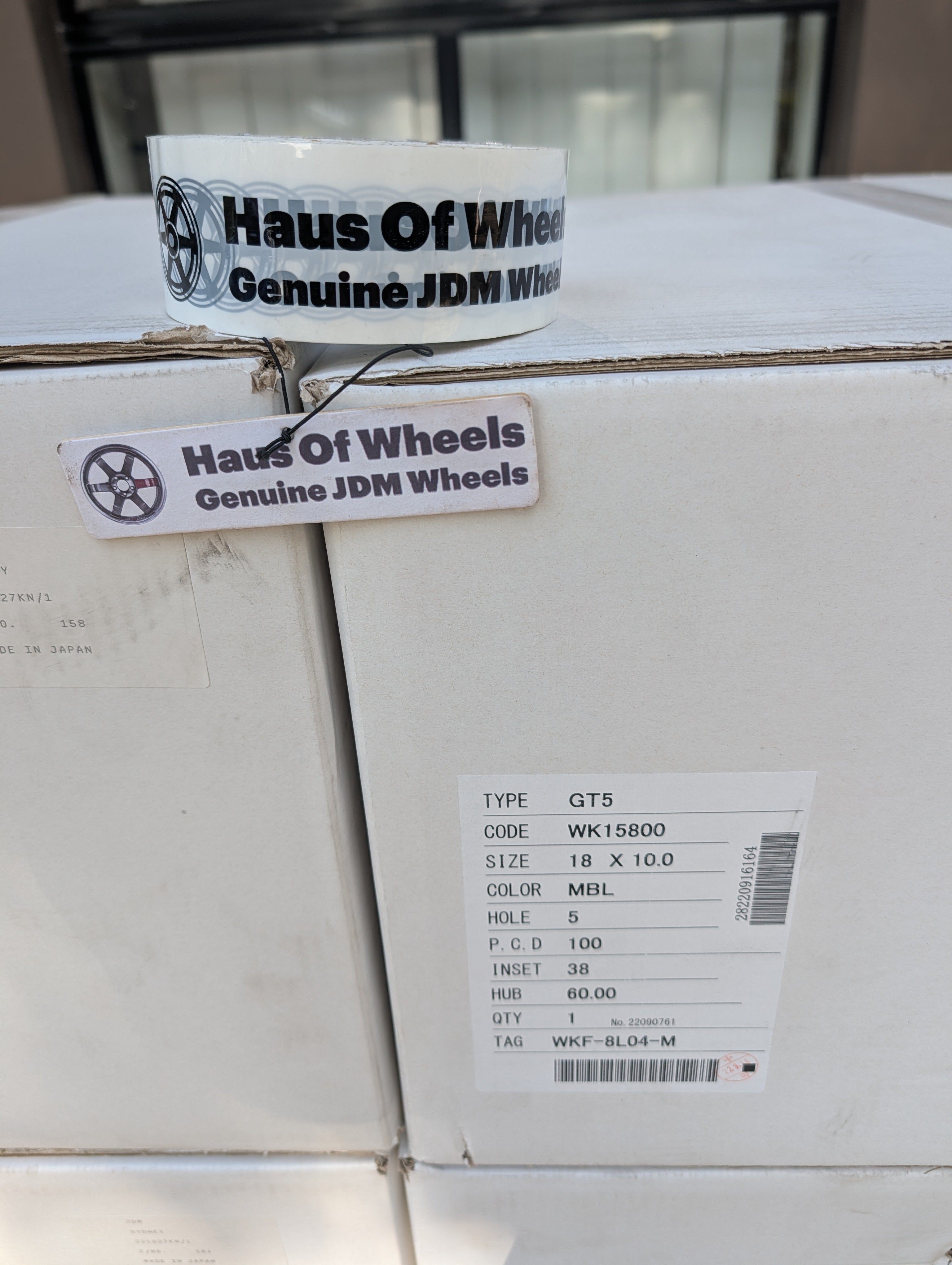 *Brand New* Work Emotion GT5 (Matte Black) with Genuine Work GT5 Stickers - 5x100 - 18x10+38