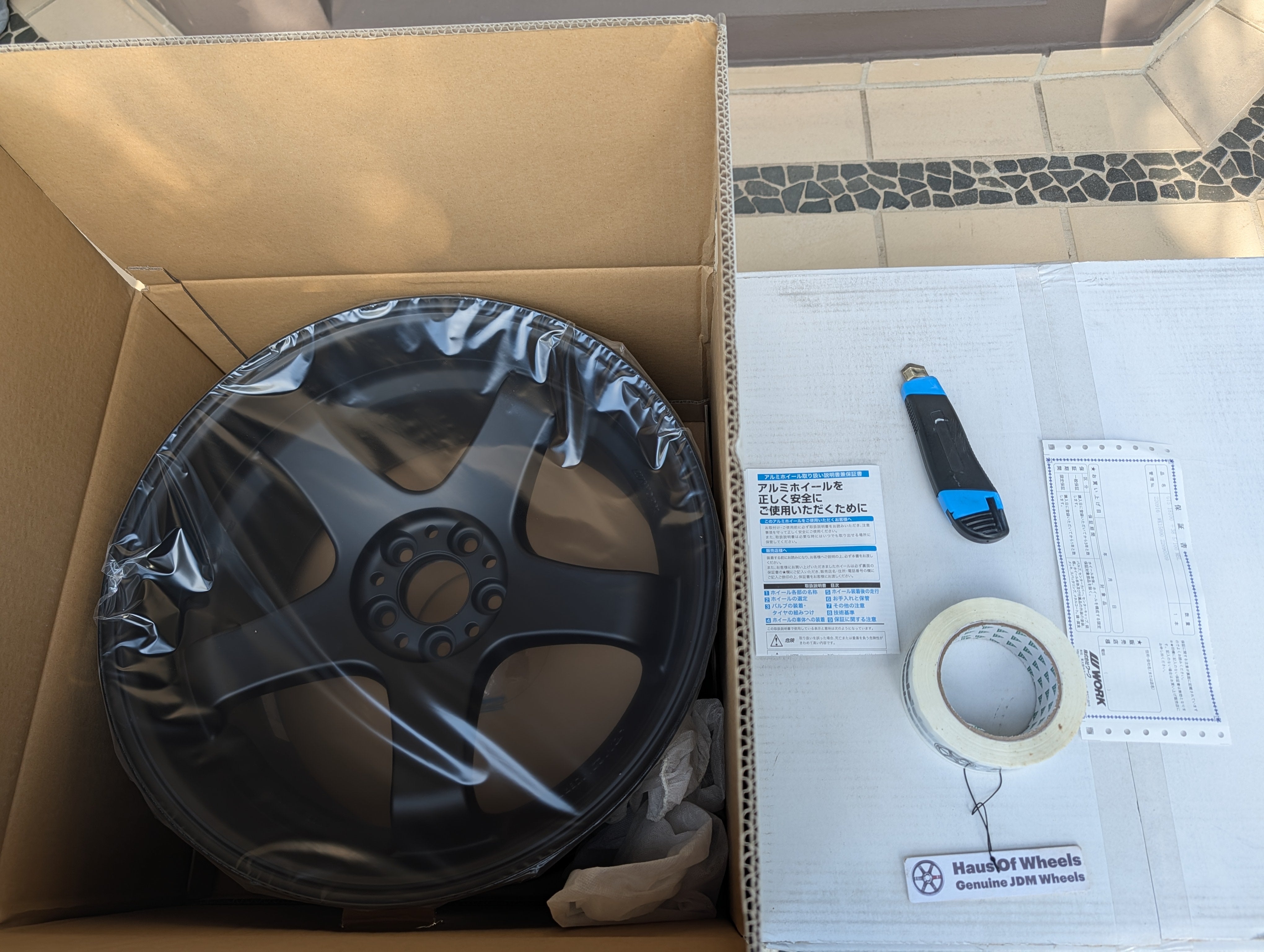 *Brand New* Work Emotion GT5 (Matte Black) with Genuine Work GT5 Stickers - 5x100 - 18x10+38