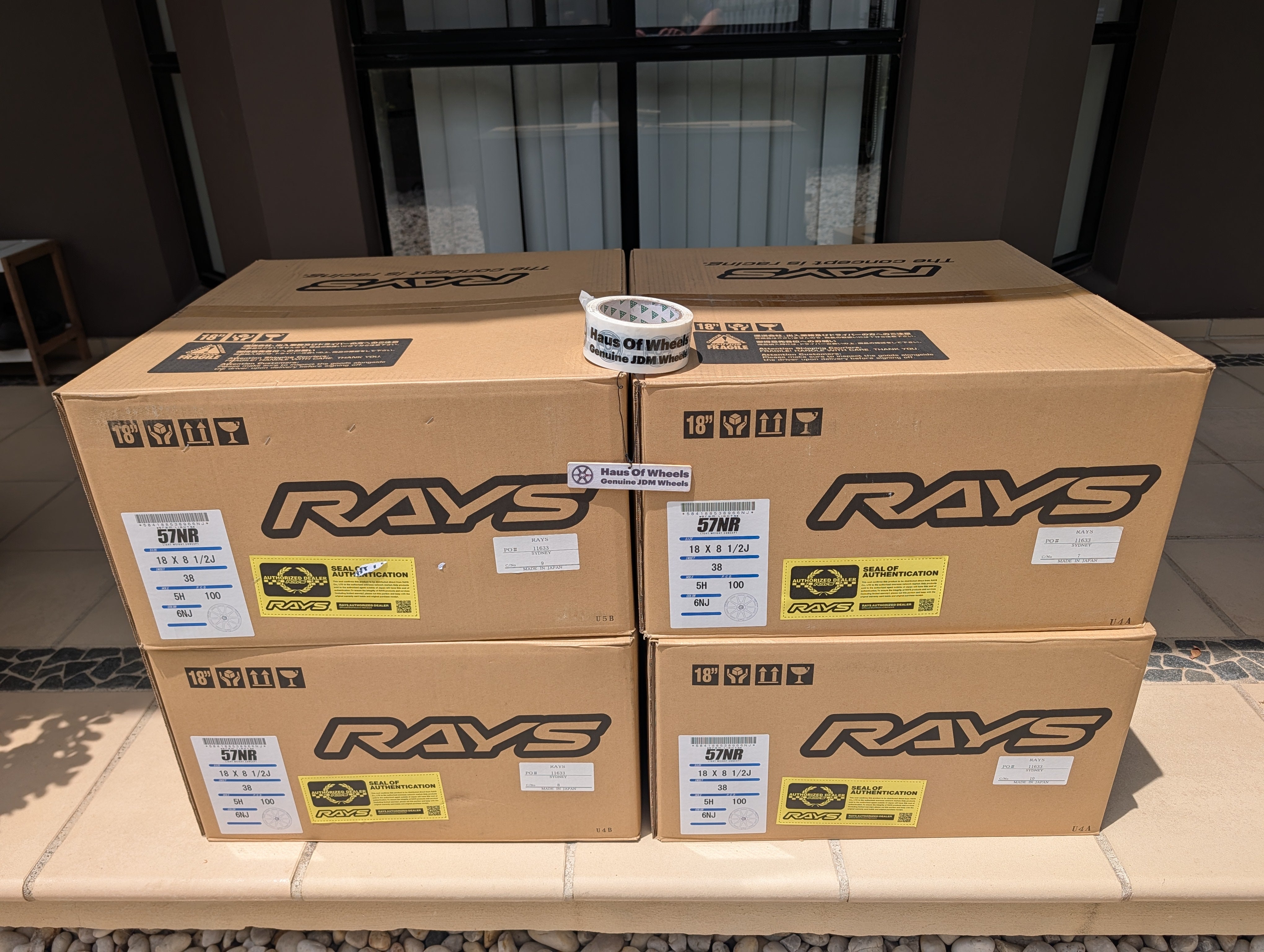 *Brand New* Rays Gram Lights 57 NR (Glass Black) - PCD 5x100 - 18x8.5 +38