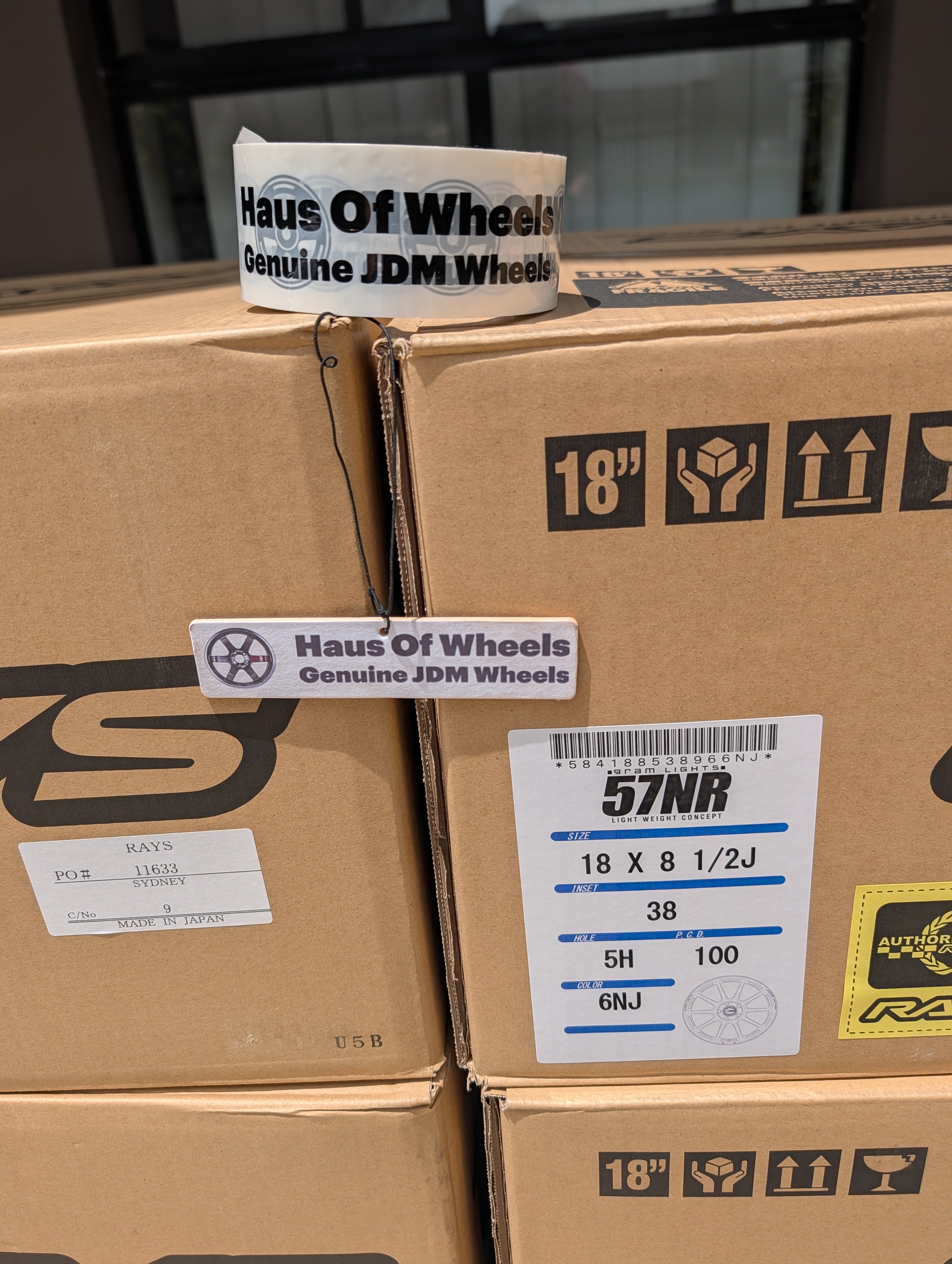 *Brand New* Rays Gram Lights 57 NR (Glass Black) - PCD 5x100 - 18x8.5 +38