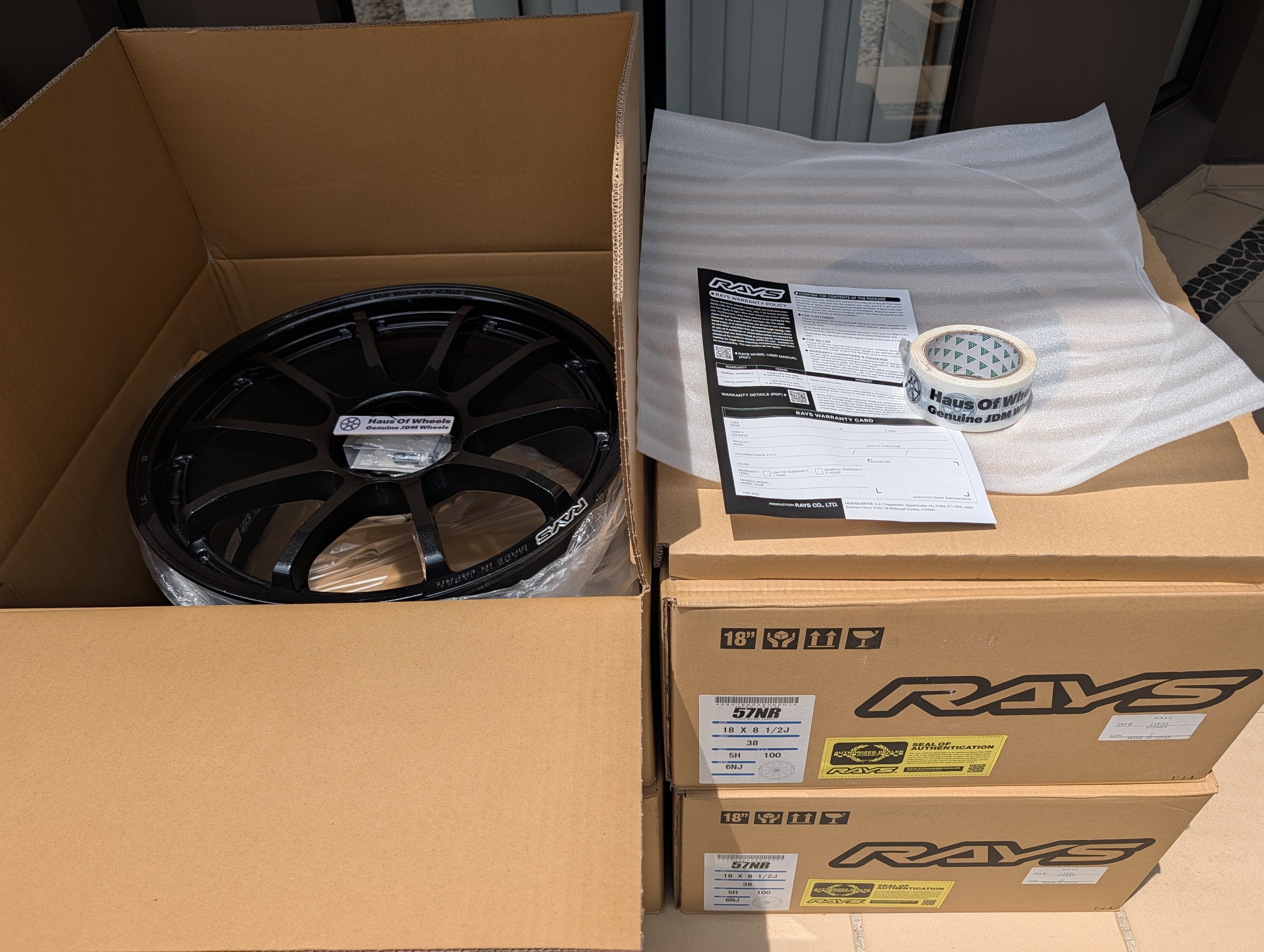 *Brand New* Rays Gram Lights 57 NR (Glass Black) - PCD 5x100 - 18x8.5 +38