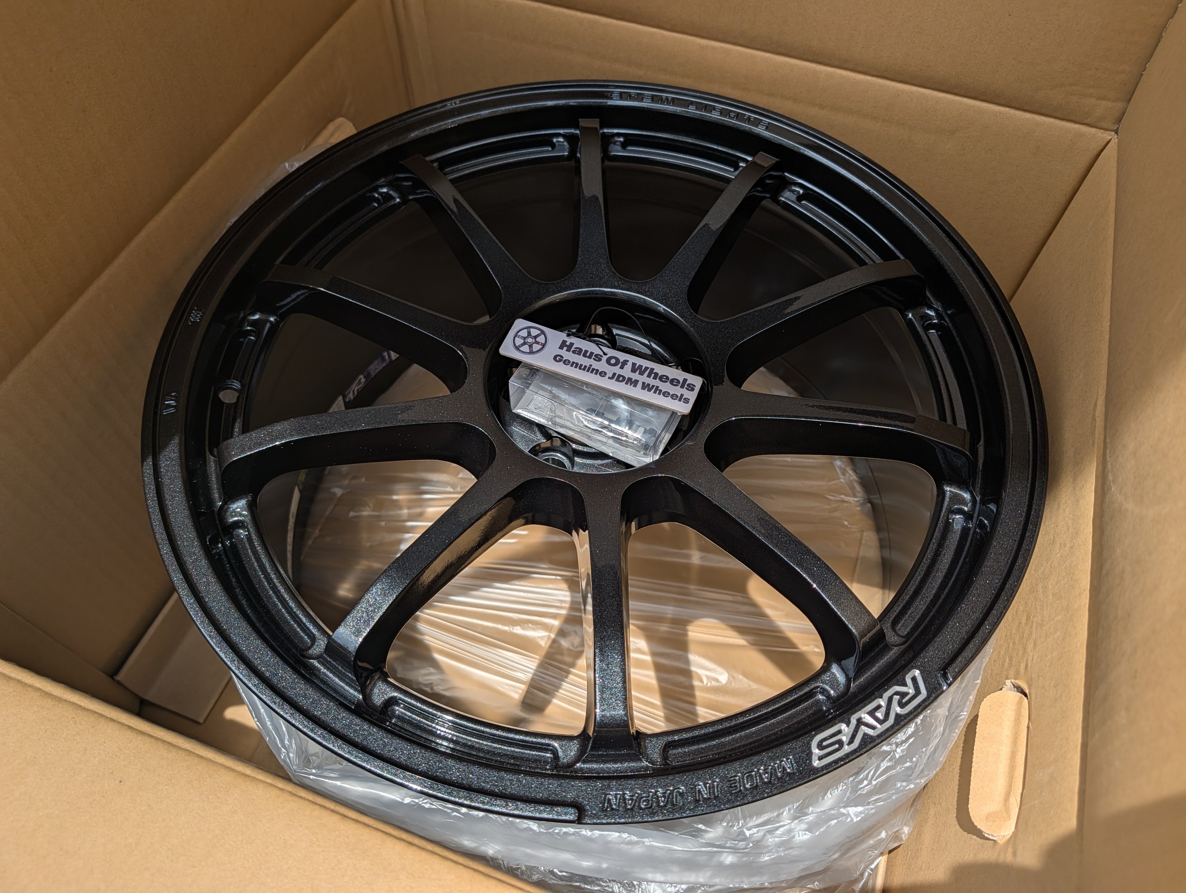 *Brand New* Rays Gram Lights 57 NR (Glass Black) - PCD 5x100 - 18x8.5 +38