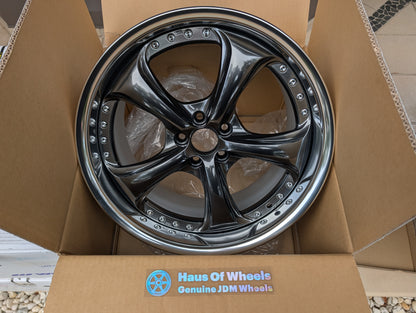 Work VS-KF Brilliant Silver Black | 5x100 | 18x9 +34 | New - Deep Dish