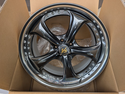 
Work VS-KF Brilliant Silver Black | 5x100 | 18x9 +34 | New - Deep Dish