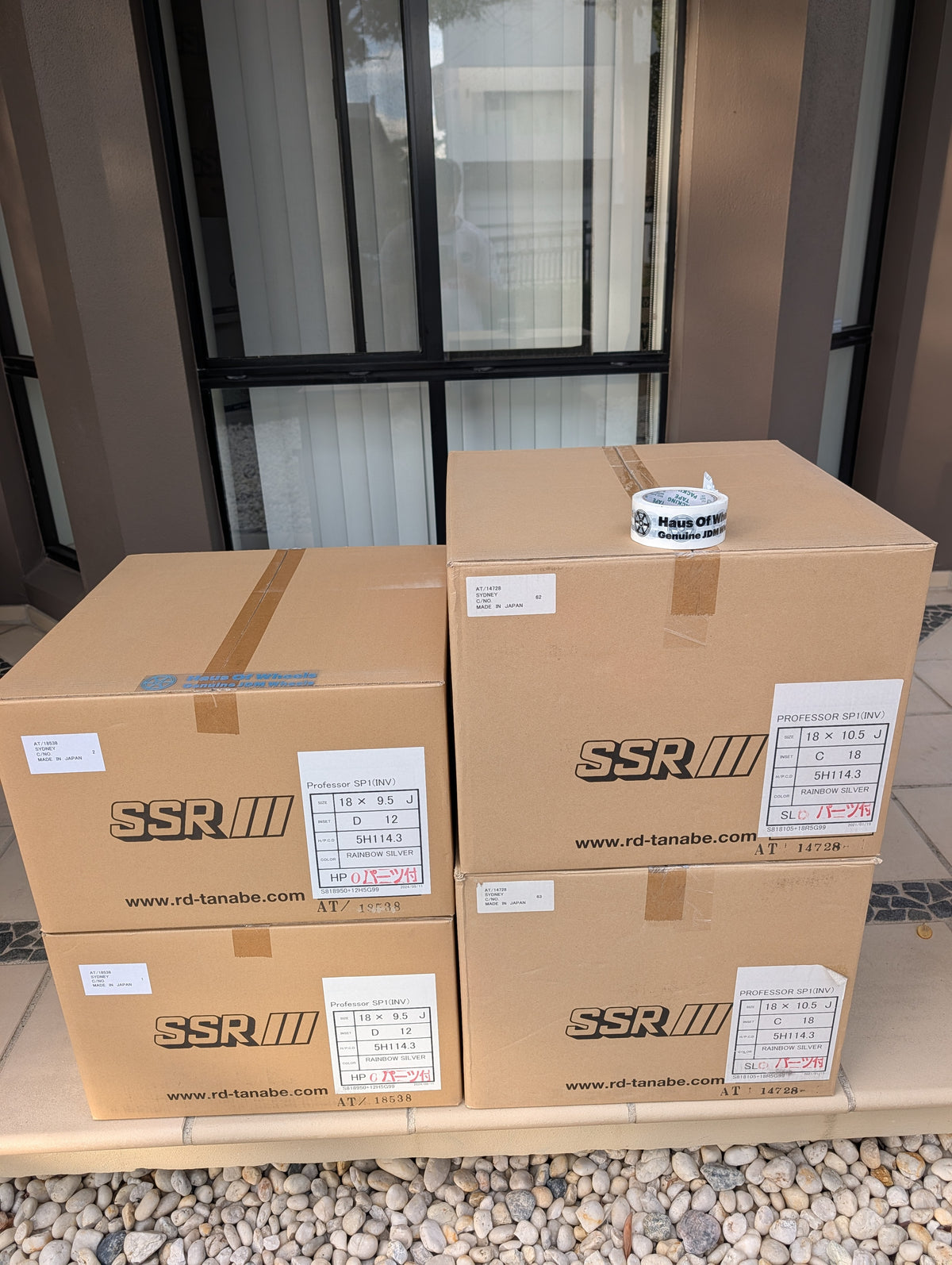 SSR SP1 Spectrum Silver | 5x114.3 | F: 18x9.5 +12 / R: 18x10.5 +18 | New | 3 Piece