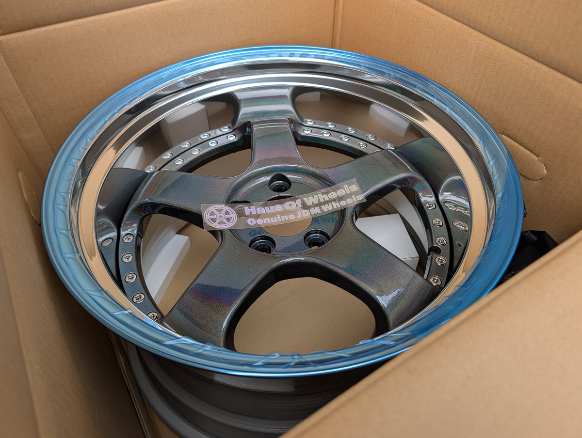 SSR SP1 Spectrum Silver | 5x114.3 | F: 18x9.5 +12 / R: 18x10.5 +18 | New | 3 Piece
