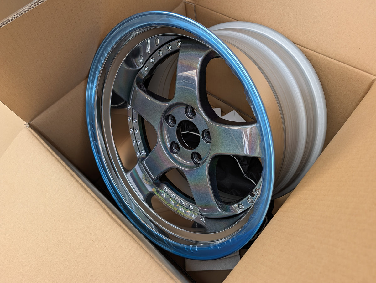 SSR SP1 Spectrum Silver | 5x114.3 | F: 18x9.5 +12 / R: 18x10.5 +18 | New | 3 Piece