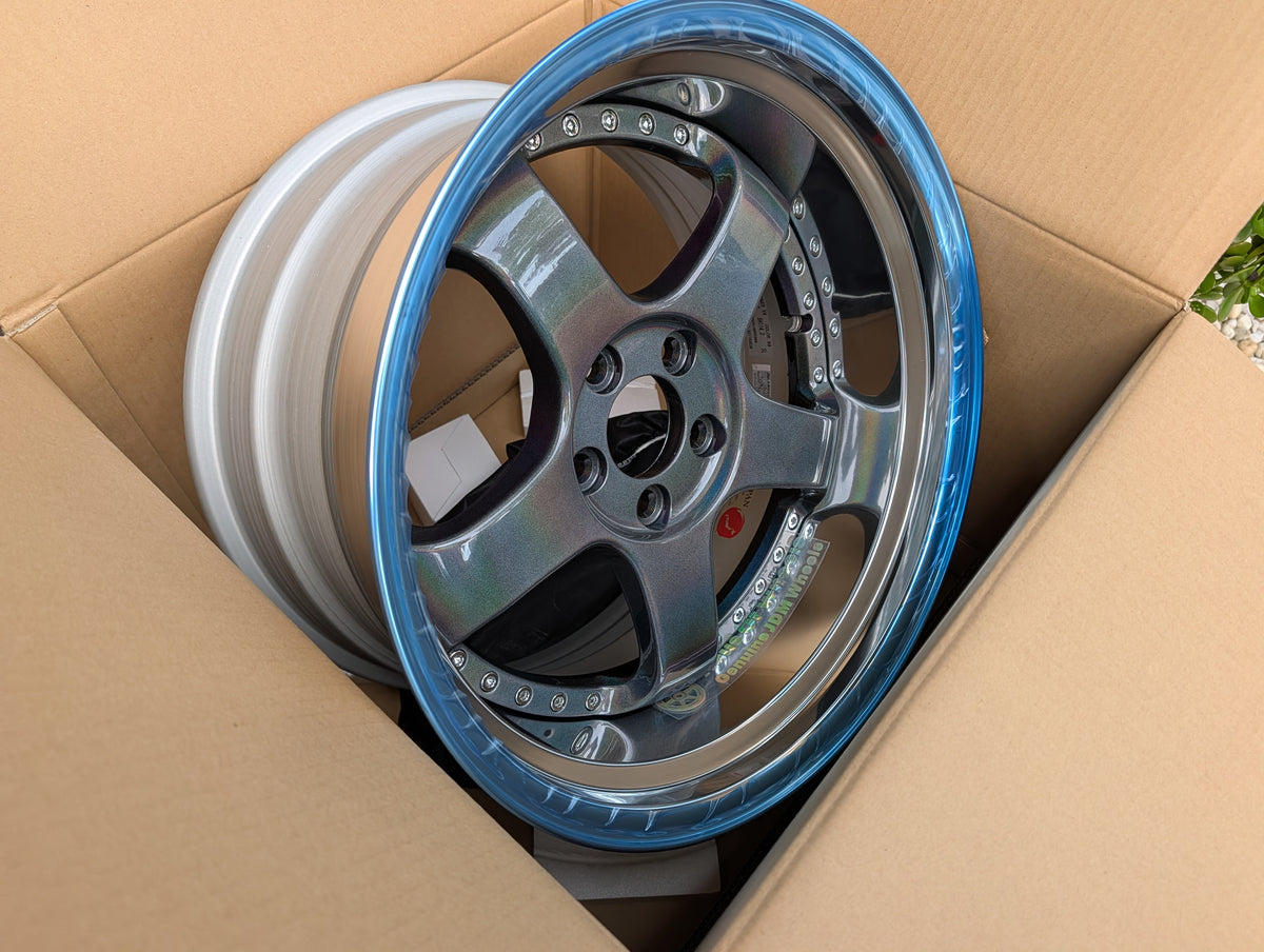 SSR SP1 Spectrum Silver | 5x114.3 | F: 18x9.5 +12 / R: 18x10.5 +18 | New | 3 Piece