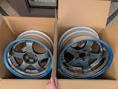 SSR SP1 Spectrum Silver | 5x114.3 | F: 18x9.5 +12 / R: 18x10.5 +18 | New | 3 Piece