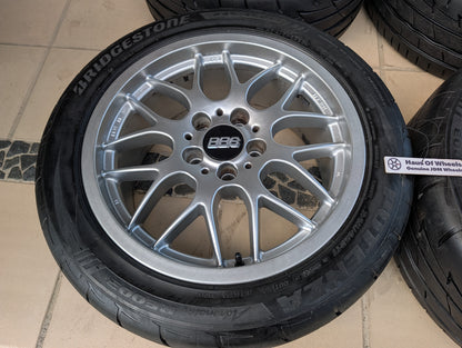 BBS RX201 Silver | 5x114.3 | 17x8 +35 | With Bridgestone RE003 Tyres