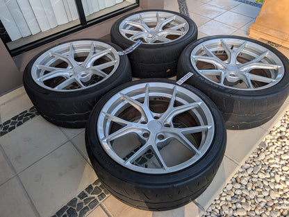 Koya PMF05 Silver | 5x120 | 19x9.5 +22 | With AD09 Tyres