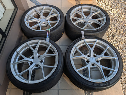 Koya PMF05 Silver | 5x120 | 19x9.5 +22 | With AD09 Tyres