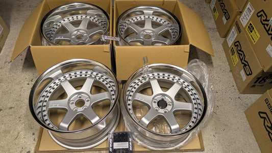 Work Emotion GT6 3P Silver | 5x100 | F: 18x9.5 -13 / R: 18x10.5 -25 | New | Widebody | 3 Piece