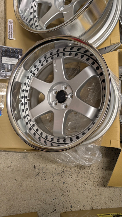 Work Emotion GT6 3P Silver | 5x100 | F: 18x9.5 -13 / R: 18x10.5 -25 | New | Widebody | 3 Piece – product photo 8