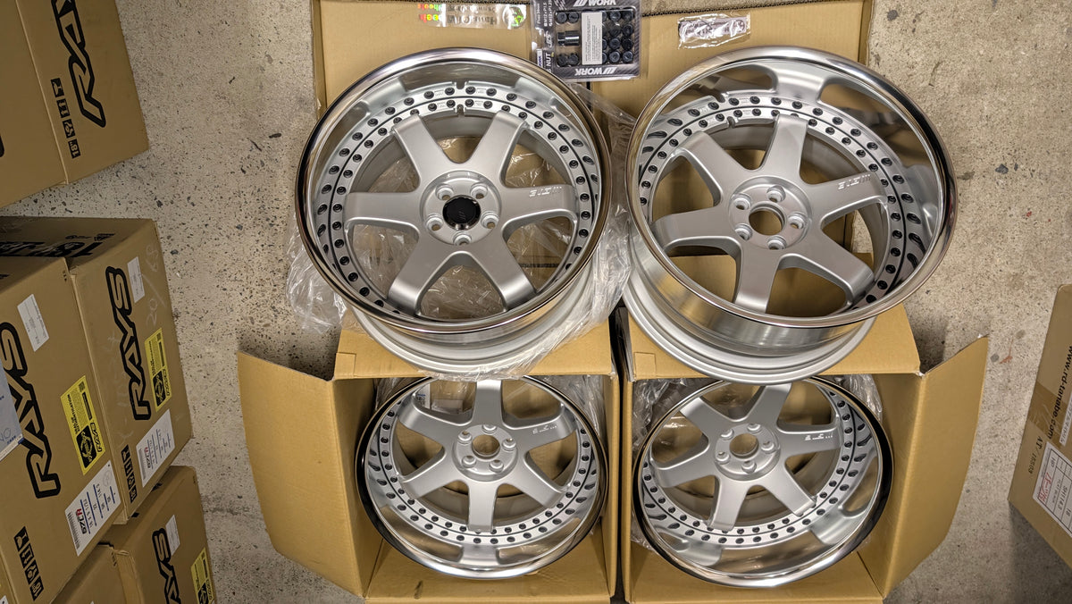 Work Emotion GT6 3P Silver | 5x100 | F: 18x9.5 -13 / R: 18x10.5 -25 | New | Widebody | 3 Piece – product photo 14