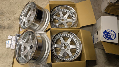 Work Emotion GT6 3P Silver | 5x100 | F: 18x9.5 -13 / R: 18x10.5 -25 | New | Widebody | 3 Piece – product photo 22